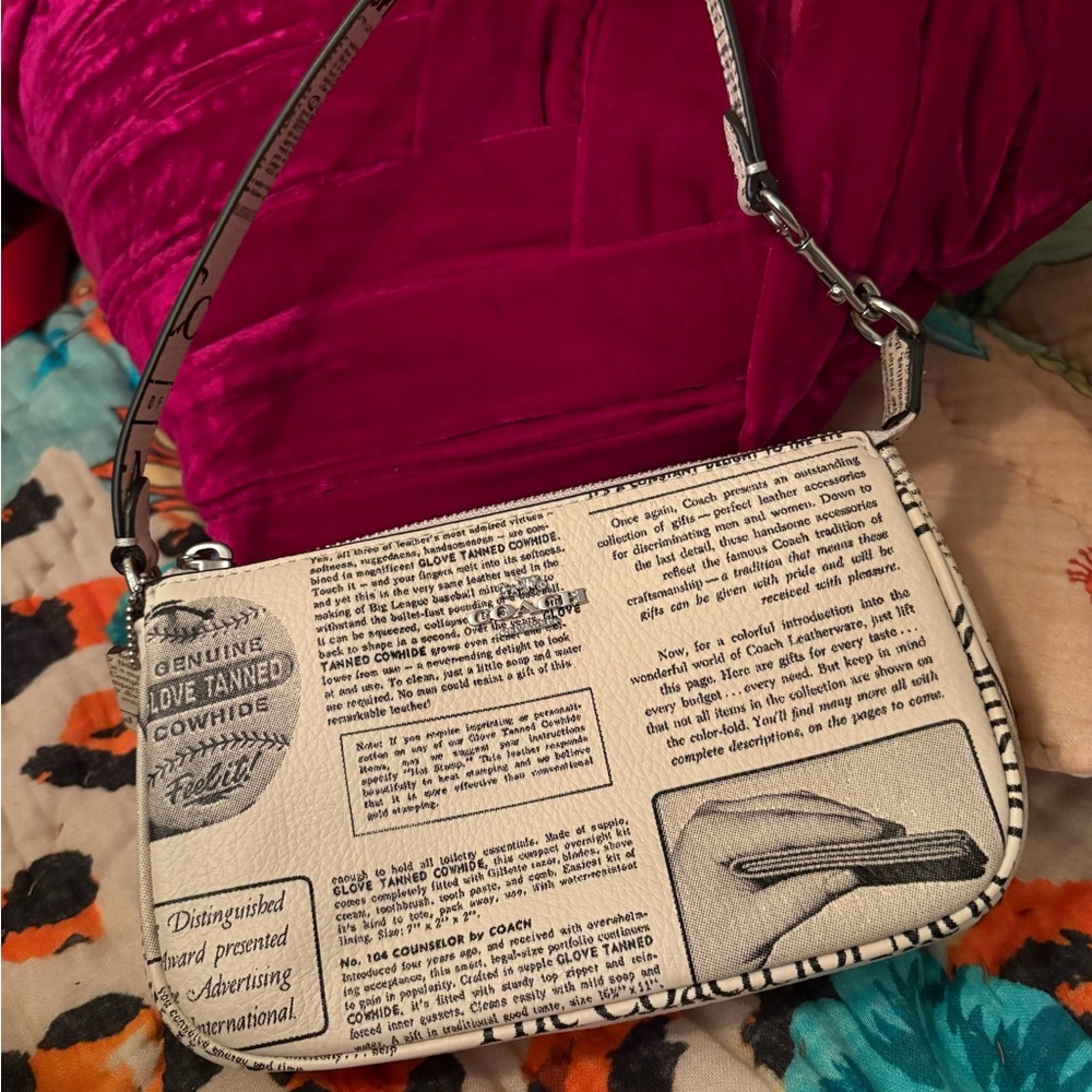NWOT Coach Nolita in Newspaper Print - Picture 5 of 7